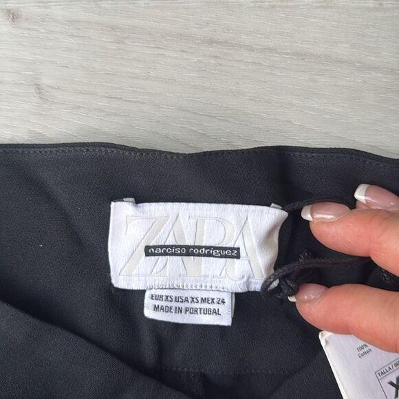 Zara Narciso Rodriguez wide leg pants Black XS NWT - Picture 5 of 5